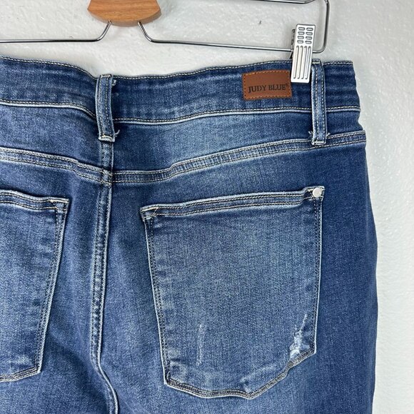 Judy Blue Boyfriend Fit Distressed Jeans 18 Stretch High Rise Casual Pull On - Picture 9 of 9